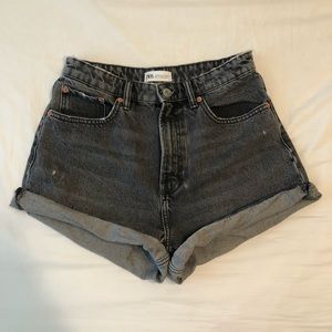 Zara High Waisted Mom Shorts